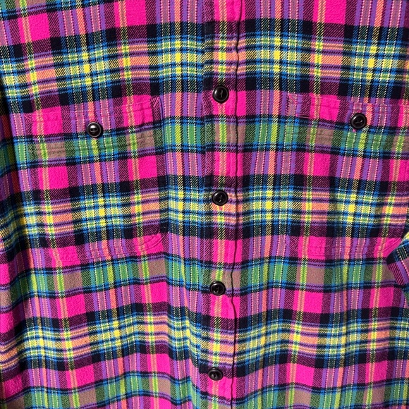 Ralph Lauren Large Long Sleeve Plaid Flannel Button-Up Shirt - Picture 3 of 10